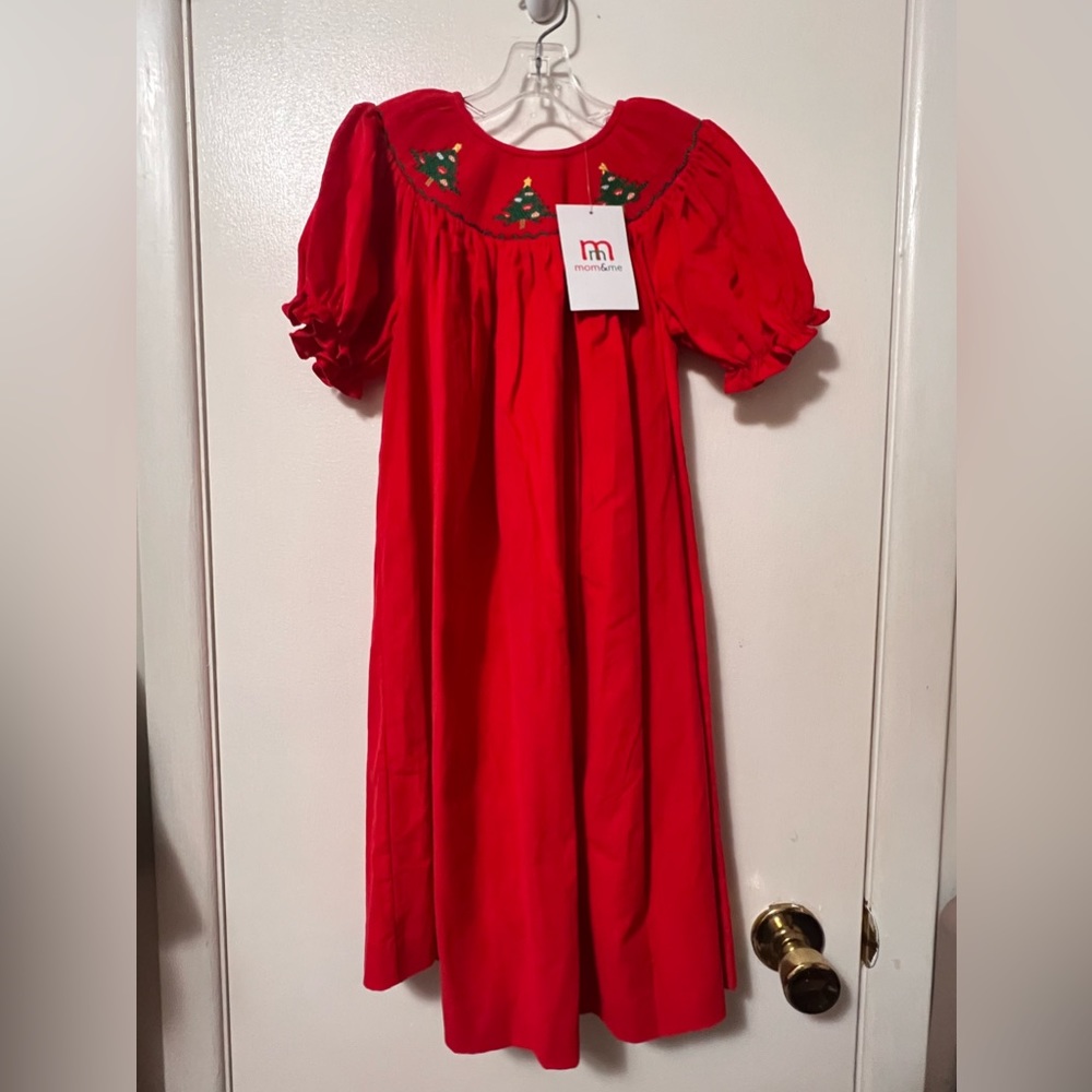 Mom&Me Kids Corduroy Christmas Dress